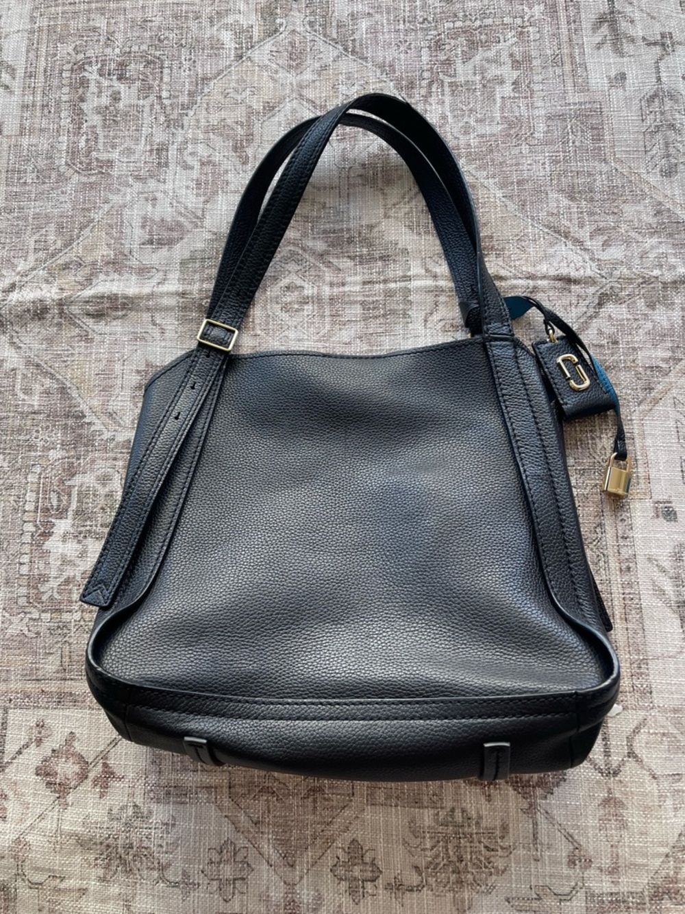 Marc Jacobs Editor Black Pebbled Leather Shoulder Hobo Tote - Picture 7 of 16